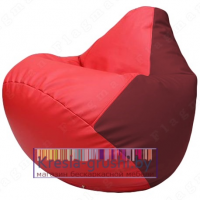 Бескаркасное кресло мешок Груша Г2.3-0921 (красный, бордовый)